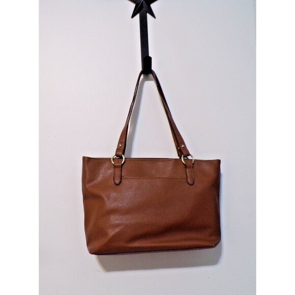 Bueno Collection Woman’s Handbag Brown Patch w/Gold - Picture 3 of 10